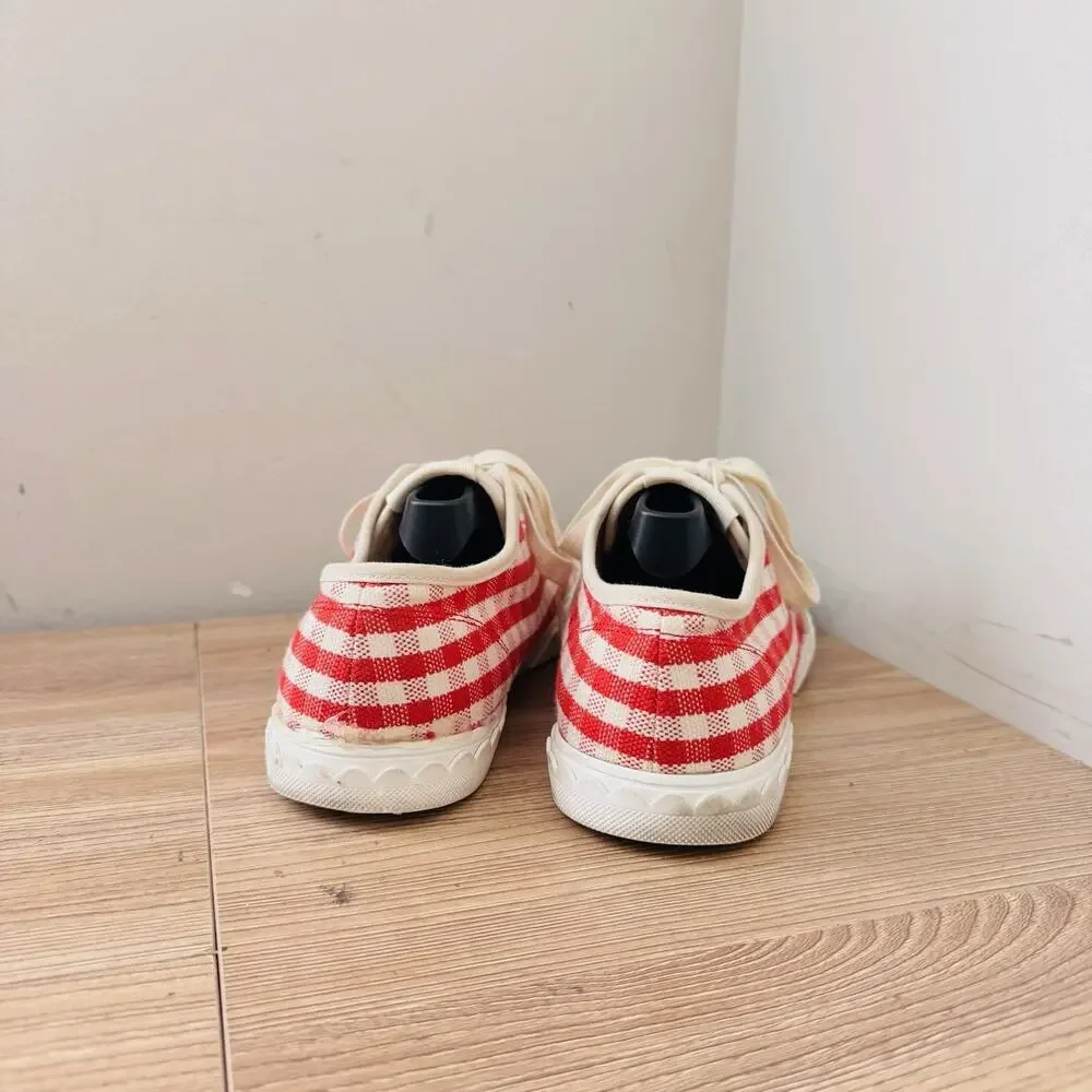 Kate Spade Vale Red And White Checkered Sneakers Women’s Size 10